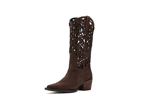 貨物輸送無料 スティーブマデン Steve Madden レディース お上さん用 シューズ 靴 ブーツ ロングブーツ Albany - Brown Suede Cutout