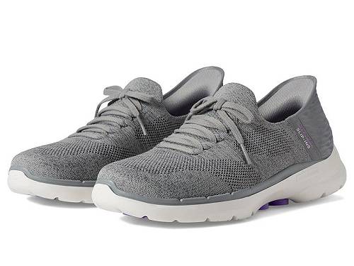 貨物輸送無料 スケッチャーズ SKECHERS Performance レディース 成人女性用 シューズ 靴 スニーカー 運動すること靴 Go Walk 6 Lovely Day Hands Free Slip-Ins - Gray/Lavender