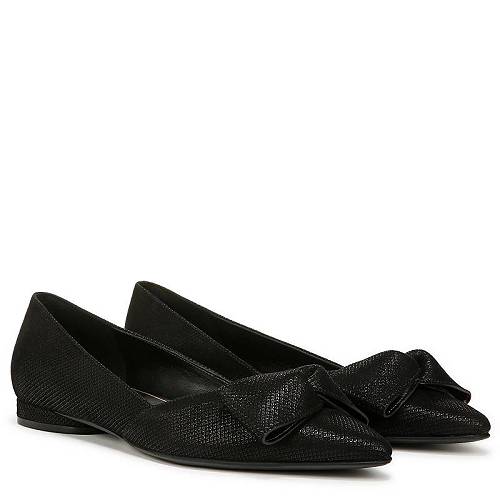 貨物輸送無料 ナチュラライザー Naturalizer レディース 亭主もち用 シューズ 靴 滑っこい Havana Bow - Black Leather