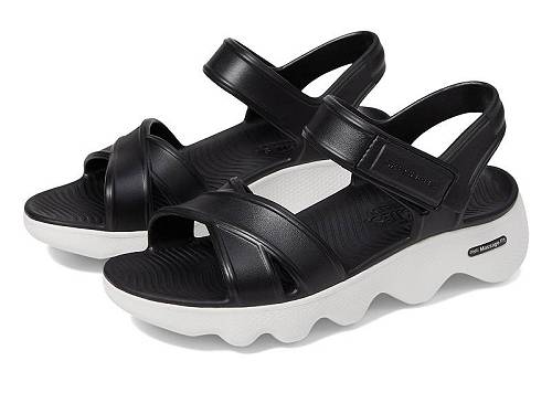 送料無料 スケッチャーズ SKECHERS レディース 女性用 シューズ 靴 サンダル Foamies Massage Fit - Heartfelt - Black/White|グッズ×グッズ