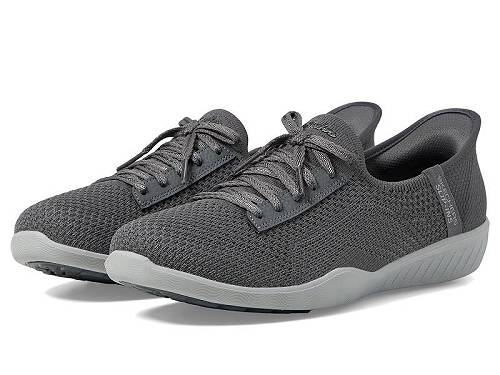 貨物輸送無料 スケッチャーズ SKECHERS レディース 成人女性用 シューズ 靴 スニーカー 運動すること靴 Newbury St - Our Time Hands Free Slip-Ins - Charcoal