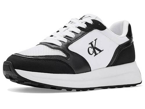 貨物輸送無料 カルバンクライン Calvin Klein レディース お上さん用 シューズ 靴 スニーカー 運動すること靴 Hatlee - Black/White Logo