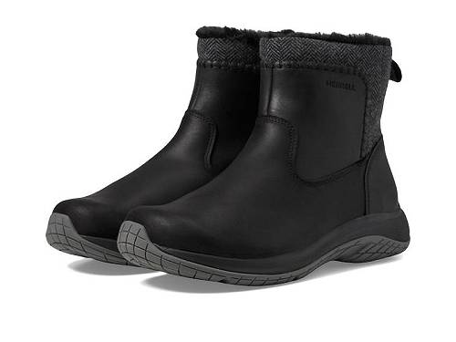 貨物輸送無料 メレル Merrell レディース お上さん用 シューズ 靴 ブーツ アンクル 遊撃手ブーツ Encore Ice 5 Mid Zip - Black