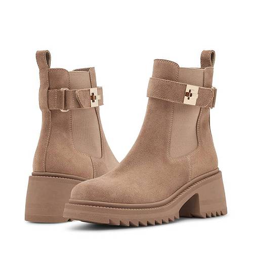 送料無料 スティーブマデン Steve Madden レディース 女性用 シューズ 靴 ブーツ チェルシーブーツ アンクル Gates - Taupe Suede|グッズ×グッズ