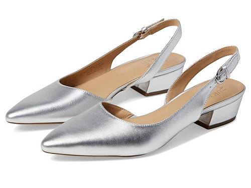 貨物輸送無料 ナチュラライザー Naturalizer レディース お上さん用 シューズ 靴 踵 Banks - Silver Metallic Synthetic