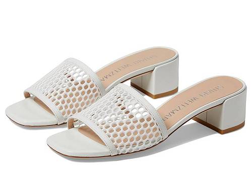 貨物輸送無料 スチュアートワイツマン Stuart Weitzman レディース 成人女性用 シューズ 靴 踵 Cayman 35 Block Slide - White 1