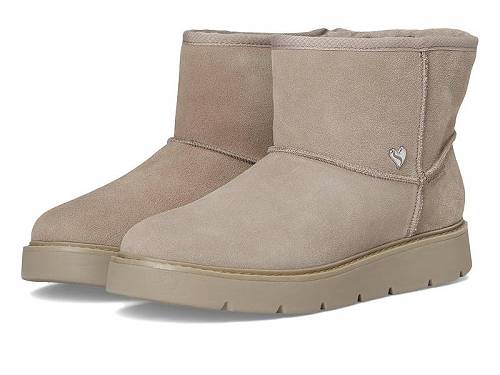 送料無料 スケッチャーズ SKECHERS レディース 女性用 シューズ 靴 ブーツ アンクル ショートブーツ Keepsakes Cozy - Cozy Shorty Hands Free Slip-ins - Taupe｜グッズ&times;グッズ