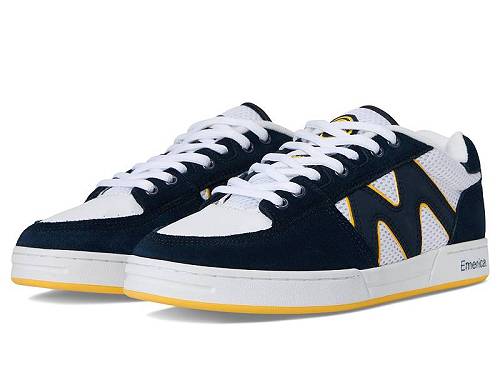 貨物輸送無料 エメリカ Emerica メンズ 成人男性用 シューズ 靴 スニーカー 運動すること靴 OG-1 - Navy/White/Yellow