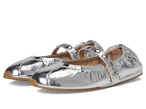 送料無料 スティーブマデン Steve Madden レディース 女性用 シューズ 靴 フラット Anaya - Silver Leather Stud|グッズ×グッズ
