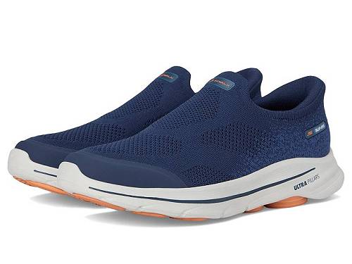 貨物輸送無料 スケッチャーズ SKECHERS Performance メンズ 成人男性用 シューズ 靴 スニーカー 運動すること靴 Go Walk 8 Pelayo Hands Free Slip-インチ - Navy/Orange