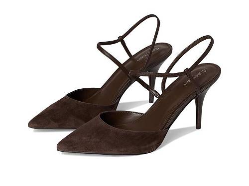 貨物輸送無料 カルバンクライン Calvin Klein レディース お上さん用 シューズ 靴 踵 Cordera - Dark Brown Leather