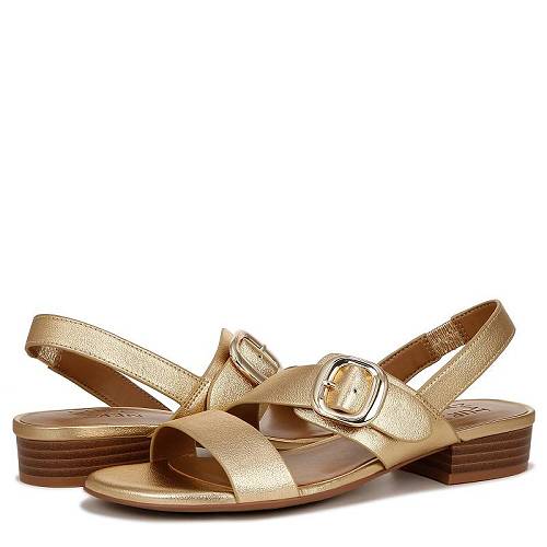 貨物輸送無料 ナチュラライザー Naturalizer レディース お上さん用 シューズ 靴 踵 Meesha - Dark Gold Faux Leather