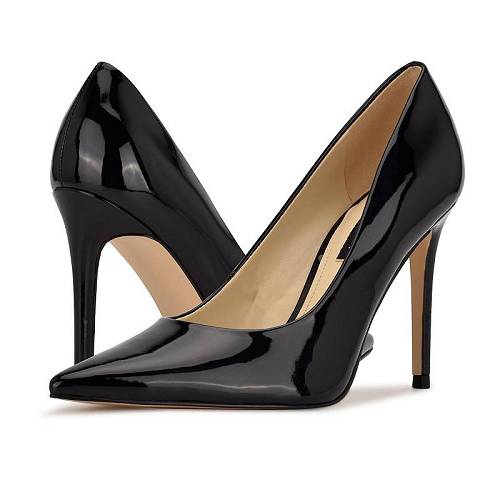 貨物輸送無料 野球クラブ酉の方角 Nine West レディース お上さん用 シューズ 靴 踵 Fresh 3 - Black Patent