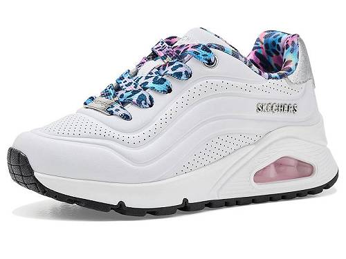 貨物輸送無料 スケッチャーズ SKECHERS KIDS 御姉さん用 キッズシューズ 赤ちゃん靴 スニーカー 運動すること靴 Uno Gen1-Leopard Popstar 310931L (Little Kid/Big Kid) - White