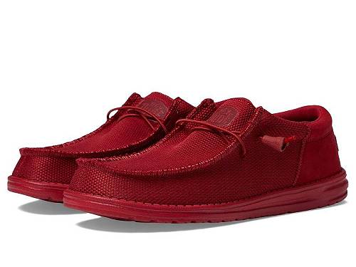 送料無料 ヘイデュード Hey Dude シューズ 靴 スニーカー 運動靴 Wally Funk Mono Slip-On Casual Shoes - Red|グッズ×グッズ