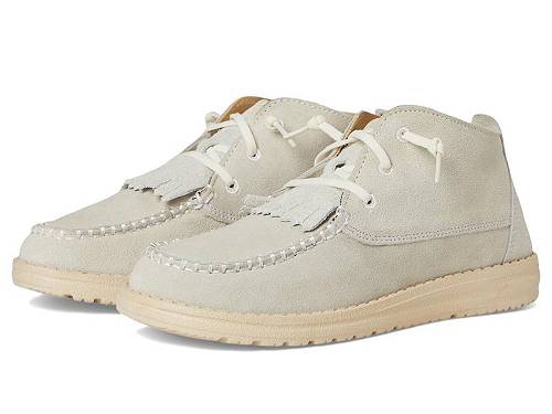 貨物輸送無料 ヘイデュード Hey Dude レディース お上さん用 シューズ 靴 スニーカー 運動すること靴 Wendy Mid Elevated - Ivory
