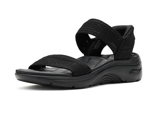貨物輸送無料 スケッチャーズ SKECHERS レディース お上さん用 シューズ 靴 サンダル Hands Free Slip-ins Arch Fit 2.0 Sandal - Kennedy - Black/Black
