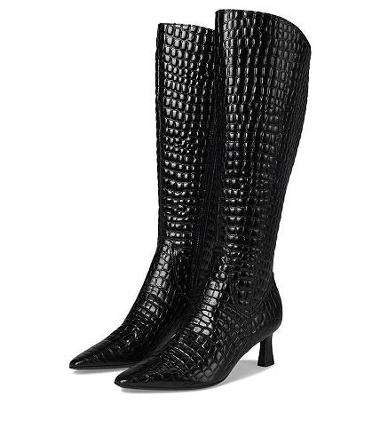 貨物輸送無料 ナチュラライザー Naturalizer レディース お上さん用 シューズ 靴 ブーツ ロングブーツ Deesha - Wide Calf Boot - Black Leather
