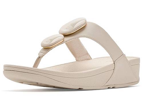 貨物輸送無料 填まるフロップ FitFlop レディース お上さん用 シューズ 靴 踵 Lulu Marbled-Stone Toe-Post Sandals - Paris Beige