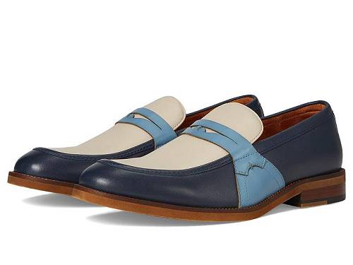 送料無料 ステーシーアダムス Stacy Adams メンズ 男性用 シューズ 靴 オックスフォード 紳士靴 通勤靴 Prichard Penny Slip-On - Navy Multi|グッズ×グッズ