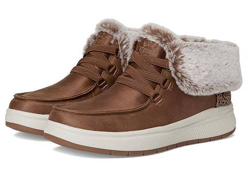 送料無料 ボブス スケッチャーズ BOBS from SKECHERS レディース 女性用 シューズ 靴 スニーカー 運動靴 Hands Free Slip-ins Skip Cute Wave - Fur Fancies - Brown|グッズ×グッズ