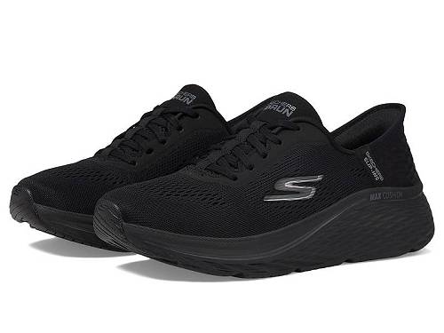 貨物輸送無料 スケッチャーズ SKECHERS レディース お上さん用 シューズ 靴 スニーカー 運動すること靴 Max Cushioning Elite 2.0 Vanish Hands Free Slip-Ins - Black