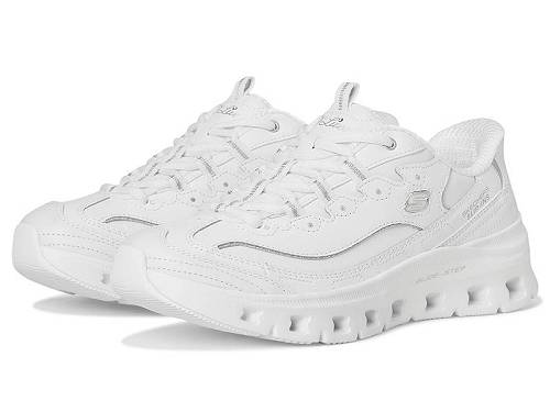 貨物輸送無料 スケッチャーズ SKECHERS レディース 亭主もち用 シューズ 靴 スニーカー 運動すること靴 Glide-Step Pro Timeless Twist Hands Free Slip-Ins - White Silver
