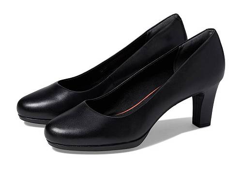 貨物輸送無料 鍵を掛ける界面 Rockport レディース お上さん用 シューズ 靴 踵 Total Motion Leah Pump - Black Nappa