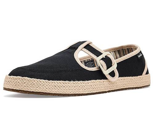 送料無料 サヌーク Sanuk レディース 女性用 シューズ 靴 フラット Yoga Lido Mary Jane - Black|グッズ×グッズ