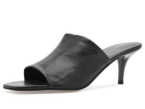 貨物輸送無料 カルバンクライン Calvin Klein レディース お上さん用 シューズ 靴 踵 Chaney - Black Leather