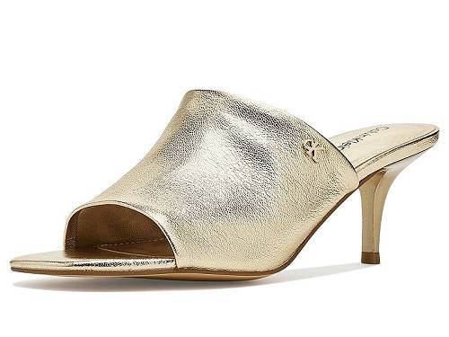 貨物輸送無料 カルバンクライン Calvin Klein レディース お上さん用 シューズ 靴 踵 Chaney - Gold Leather