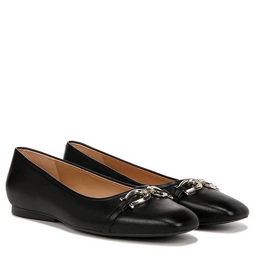 送料無料 ナチュラライザー Naturalizer レディース 女性用 シューズ 靴 フラット Charlotte - Black Leather画像