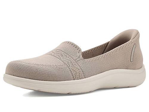 貨物輸送無料 スケッチャーズ SKECHERS レディース お上さん用 シューズ 靴 置き目毛皮 猪牙シューズ Hands Free Slip-Ins On-The-Go Flex Radiant - Sloane - Taupe