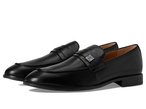 送料無料 カルバンクライン Calvin Klein メンズ 男性用 シューズ 靴 ローファー Obexx - Black Leather|グッズ×グッズ