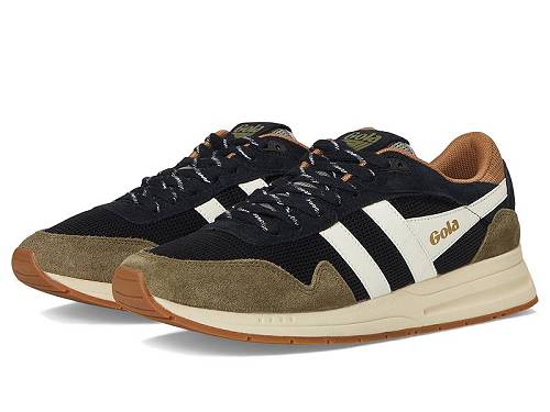 送料無料 ゴラ Gola メンズ 男性用 シューズ 靴 スニーカー 運動靴 Delta - Black/Khaki/Off White｜グッズ&times;グッズ