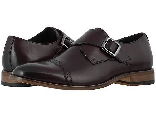 送料無料 ステーシーアダムス Stacy Adams メンズ 男性用 シューズ 靴 オックスフォード 紳士靴 通勤靴 Desmond Cap-Toe Monk-Strap Loafer - Burgundy｜グッズ&times;グッズ