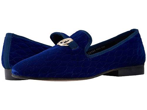 送料無料 ステーシーアダムス Stacy Adams メンズ 男性用 シューズ 靴 ローファー Valet Velour Slip-On Loafer - Dark Blue|グッズ×グッズ