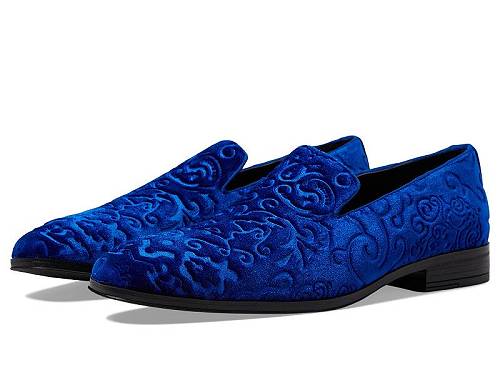 送料無料 ステーシーアダムス Stacy Adams メンズ 男性用 シューズ 靴 ローファー Saunders Velour Slip-On - Royal Blue|グッズ×グッズ