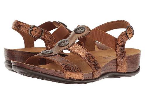 貨物輸送無料 サス SAS レディース 亭主もち用 シューズ 靴 サンダル Clover Ankle Strap Sandal - Crackle Bronze