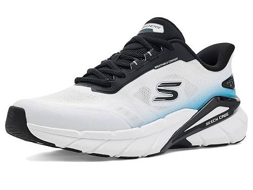 貨物輸送無料 スケッチャーズ SKECHERS メンズ 成人男性用 シューズ 靴 スニーカー 運動すること靴 Skech Cage Hands Free Slip-In - White/Synthetic/Blue