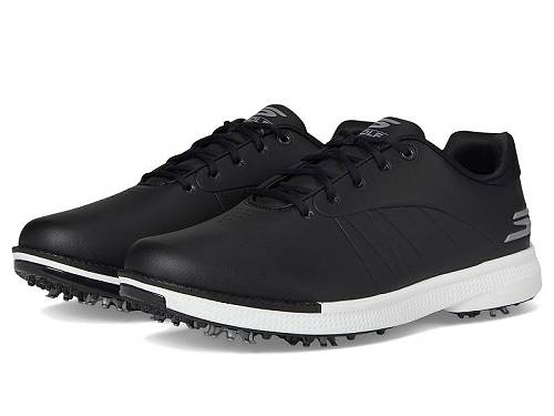 貨物輸送無料 Skechers GO GOLF メンズ 成人男性用 シューズ 靴 スニーカー 運動すること靴 Tempo Spiked Golf Shoe - Black/White