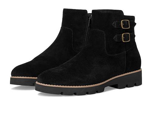 送料無料 バイオニック VIONIC レディース 女性用 シューズ 靴 ブーツ アンクル ショートブーツ Carissa Zip Short Boots - Black Suede Leather｜グッズ&times;グッズ