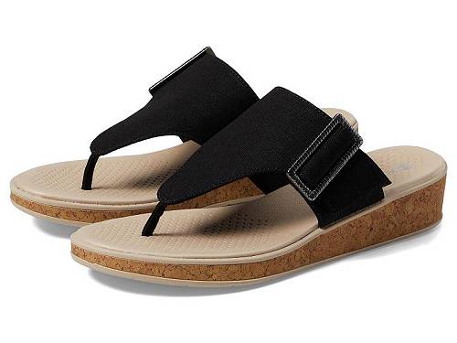 貨物輸送無料 Bzees レディース お上さん用 シューズ 靴 サンダル Bay Wedge Sandals - Black