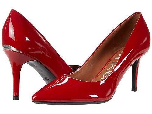 貨物輸送無料 カルバンクライン Calvin Klein レディース お上さん用 シューズ 靴 踵 Gayle Pump - Crimson Red 1