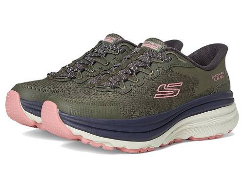 送料無料 スケッチャーズ SKECHERS レディース 女性用 シューズ 靴 スニーカー 運動靴 Max Cushioning Zirrus Hands Free Slip-Ins - Olive Pink｜グッズ&times;グッズ 19,252円