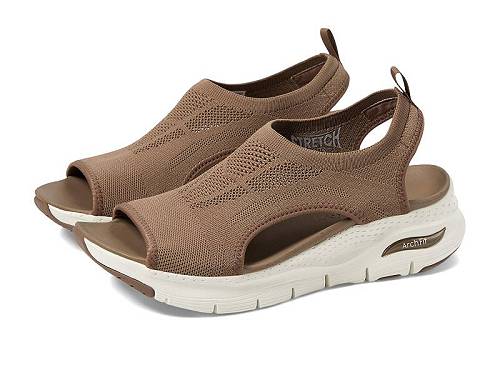 貨物輸送無料 スケッチャーズ SKECHERS レディース 亭主もち用 シューズ 靴 踵 Arch Fit - City Catch - Mocha