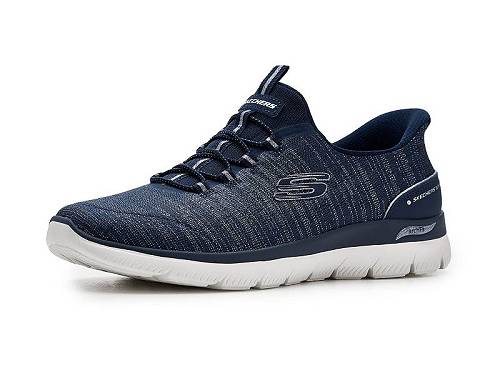 貨物輸送無料 スケッチャーズ SKECHERS レディース 成人女性用 シューズ 靴 スニーカー 運動すること靴 Arch Fit Summits Hands Free Slip-Ins - Navy/Silver