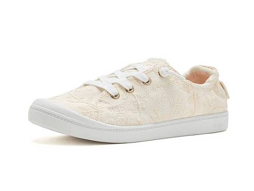 貨物輸送無料 ロキシー Roxy レディース お上さん用 シューズ 靴 スニーカー 運動すること靴 Bayshore Plus II - Textured Ivory