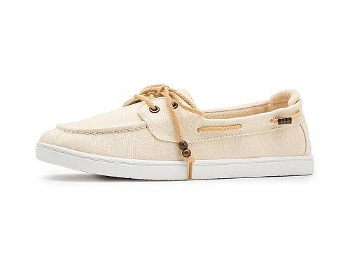 貨物輸送無料 ロキシー Roxy レディース お上さん用 シューズ 靴 猪牙シューズ Sailor - Twill Natural