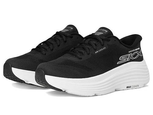 貨物輸送無料 スケッチャーズ SKECHERS レディース お上さん用 シューズ 靴 スニーカー 運動すること靴 Max Cushioning Endeavour Hallandale Hands Free Slip-Ins - Black/White